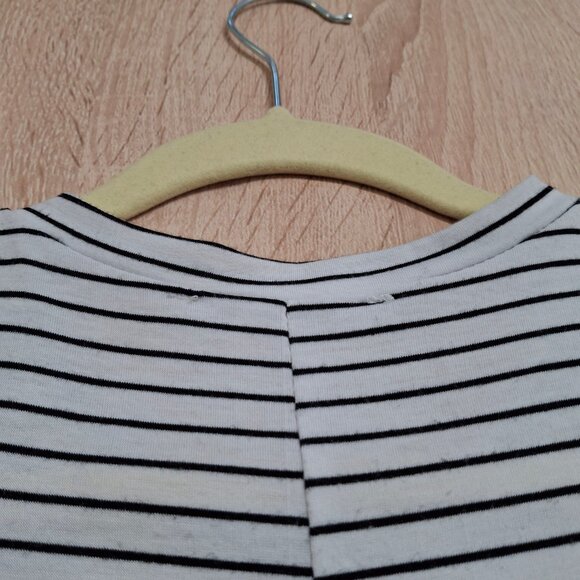 Cleo Blu A-Line Striped Swing Dress Size M Round Neck Sleeveless Stretch Jersey - Picture 10 of 14